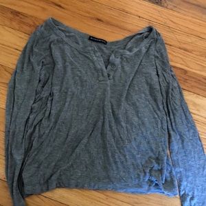 Cropped grey brandy Melville long sleeve